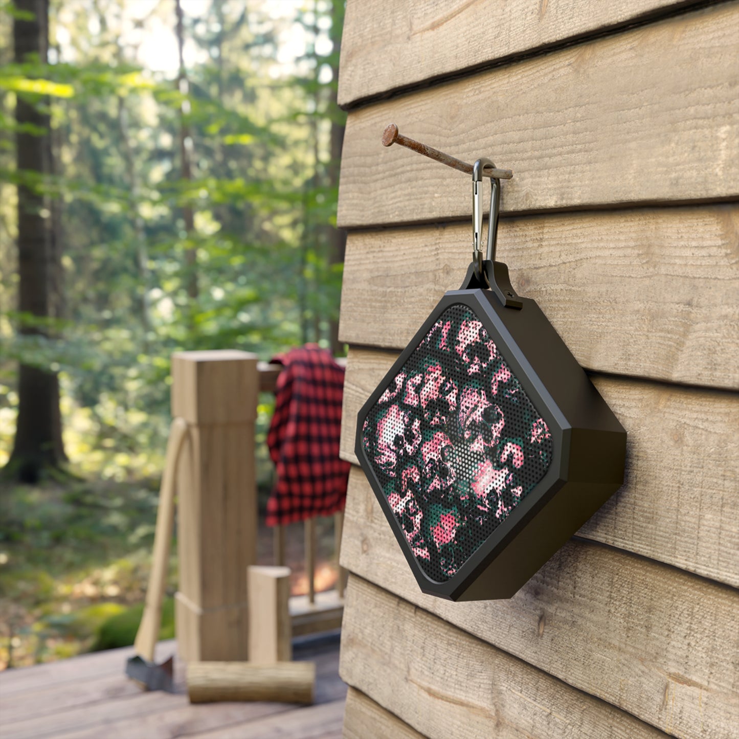 Skull Pattern Outdoor Bluetooth Speaker - Portable Sound, Unique Skull Design, Camping Accessories, Music Lover Gift, Adventure Gear