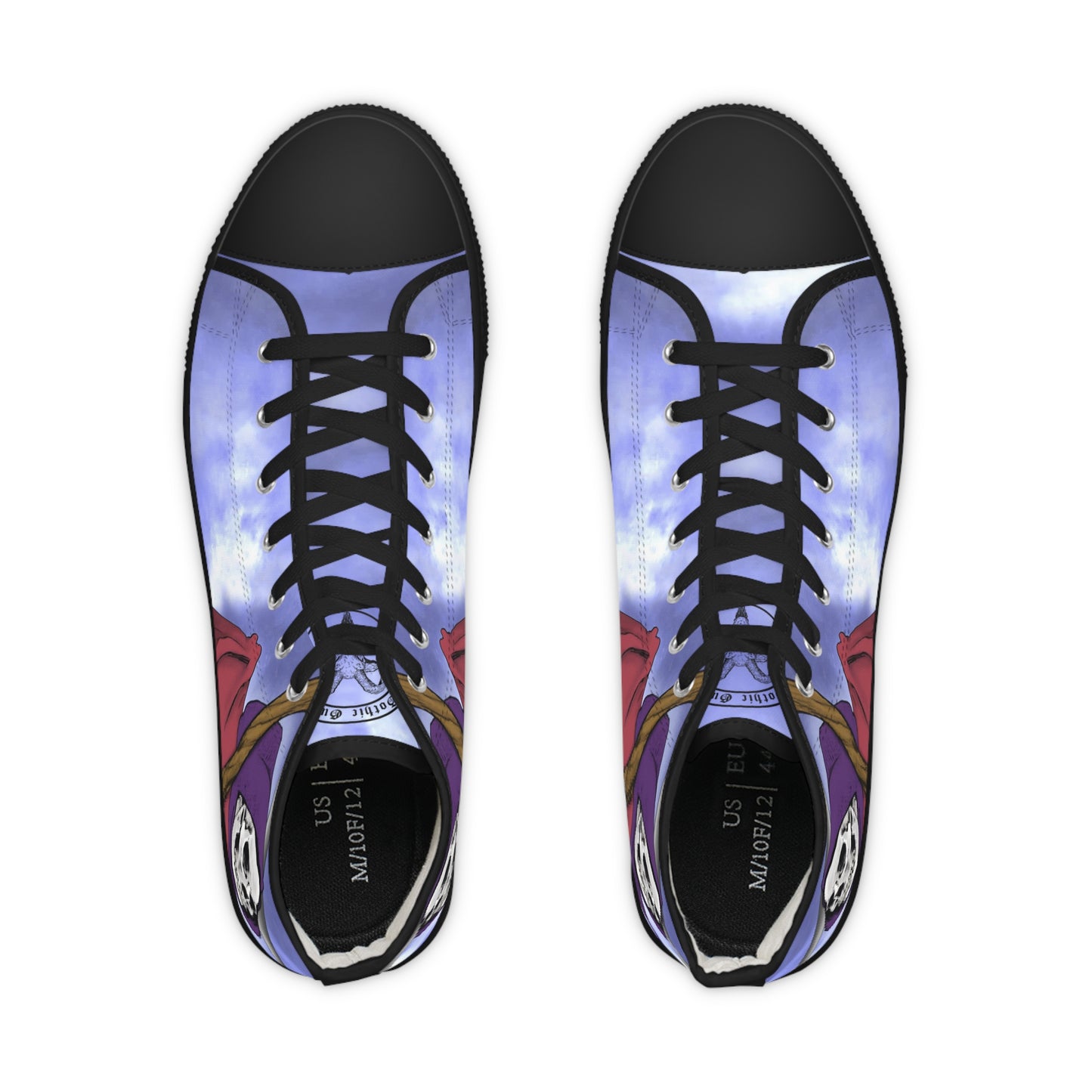 Grim Reaper High Top Sneakers, Unique Gift for horror Fans, high quality Custom Sneakers, Casual Footwear, Stylish Shoes for Every Occasion