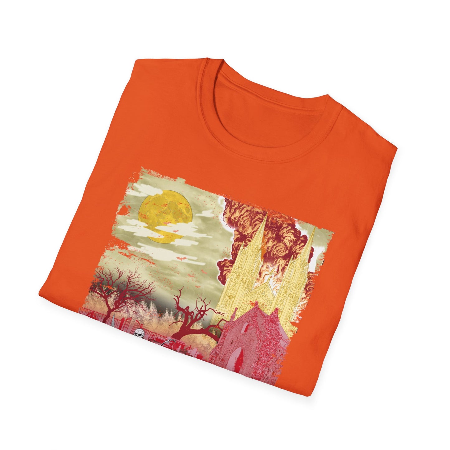 Spooky Skeleton Art T-Shirt, Halloween Apparel, Unisex Graphic Tee, Festival Wear, Unique Gift for Halloween Lovers, Graveyard aesthetic