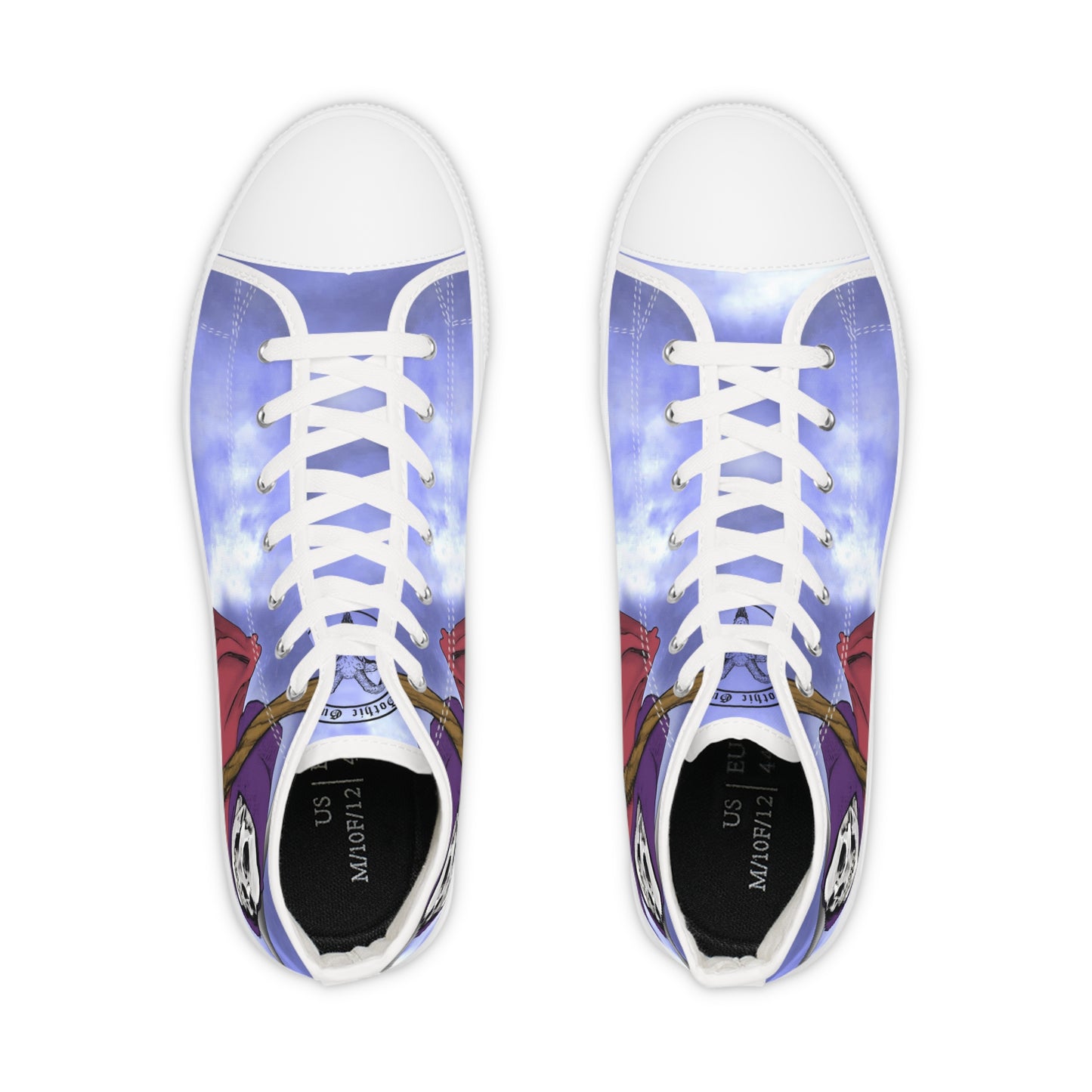 Grim Reaper High Top Sneakers, Unique Gift for horror Fans, high quality Custom Sneakers, Casual Footwear, Stylish Shoes for Every Occasion