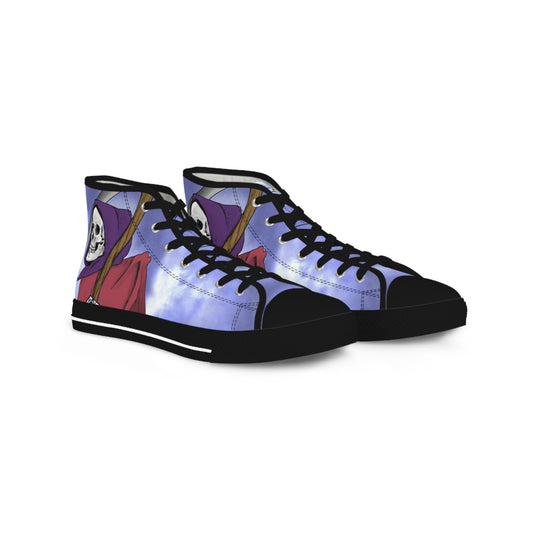 Grim Reaper High Top Sneakers, Unique Gift for horror Fans, high quality Custom Sneakers, Casual Footwear, Stylish Shoes for Every Occasion