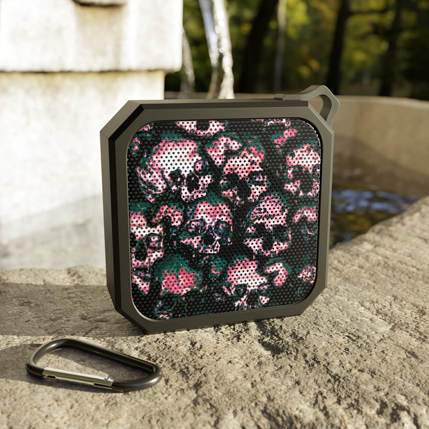 Skull Pattern Outdoor Bluetooth Speaker - Portable Sound, Unique Skull Design, Camping Accessories, Music Lover Gift, Adventure Gear