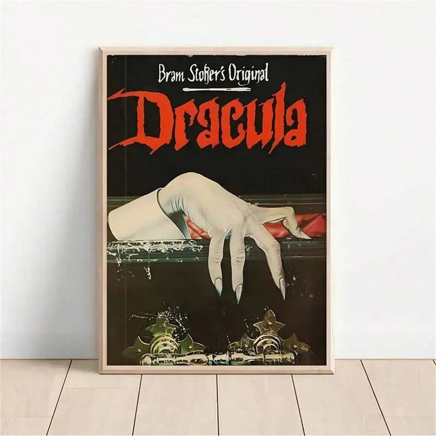 Dracula Vampire Hand Canvas Print β Gothic Horror Wall Art Poster for Living Room, Bathroom, or Halloween Decor