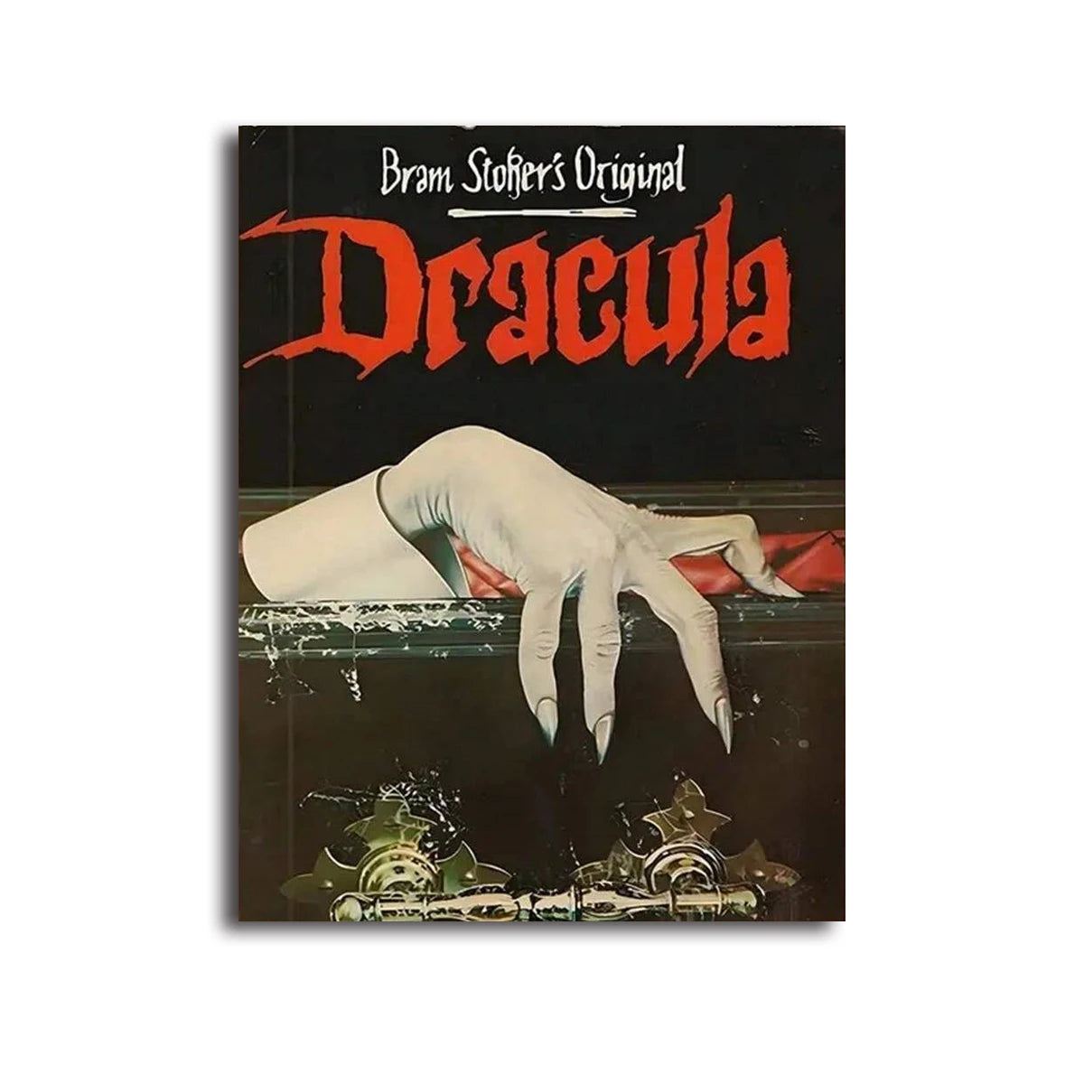Dracula Vampire Hand Canvas Print β Gothic Horror Wall Art Poster for Living Room, Bathroom, or Halloween Decor