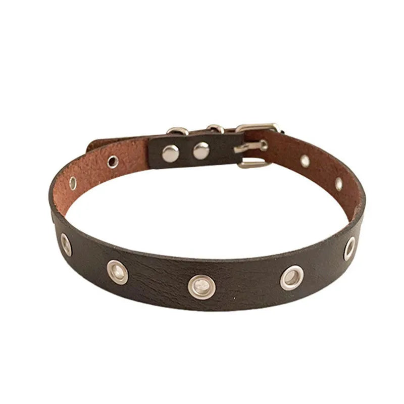 PU Leather Heart Choker Necklace β Gothic Punk Rock Collar | Harajuku Nightclub Cosplay Body Accessory for Women
