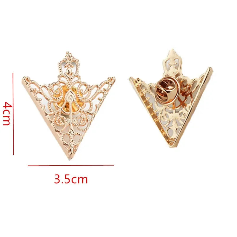Gothic Vintage Collar Brooch β Triangle Pin for Shirt | Hollow Metal Decorative Jewelry | Free Shipping