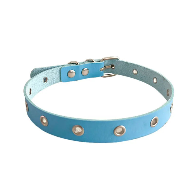 PU Leather Heart Choker Necklace β Gothic Punk Rock Collar | Harajuku Nightclub Cosplay Body Accessory for Women