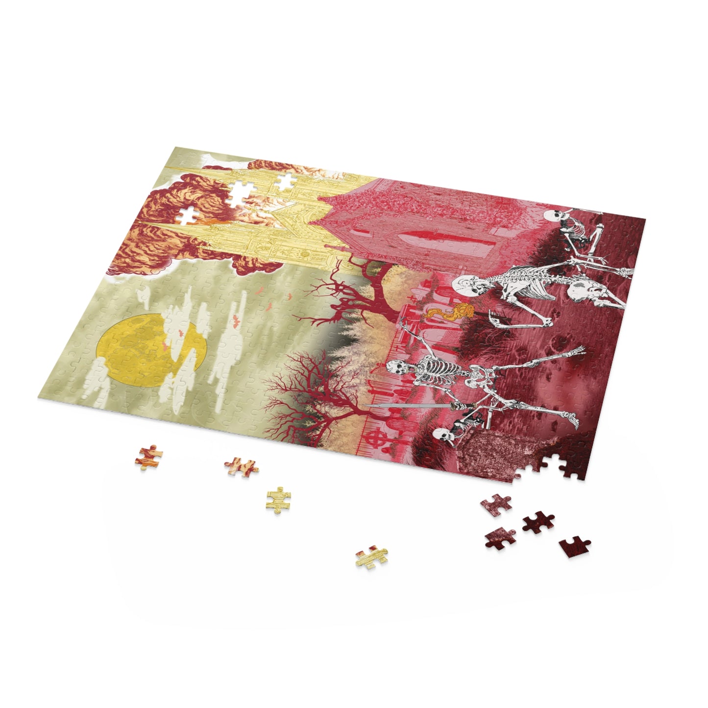 Skeleton Treasure Puzzle - 120/252/500-Piece Jigsaw Fun, Perfect for Halloween, Family Bonding, Gift for Puzzle Lovers, Home Decor