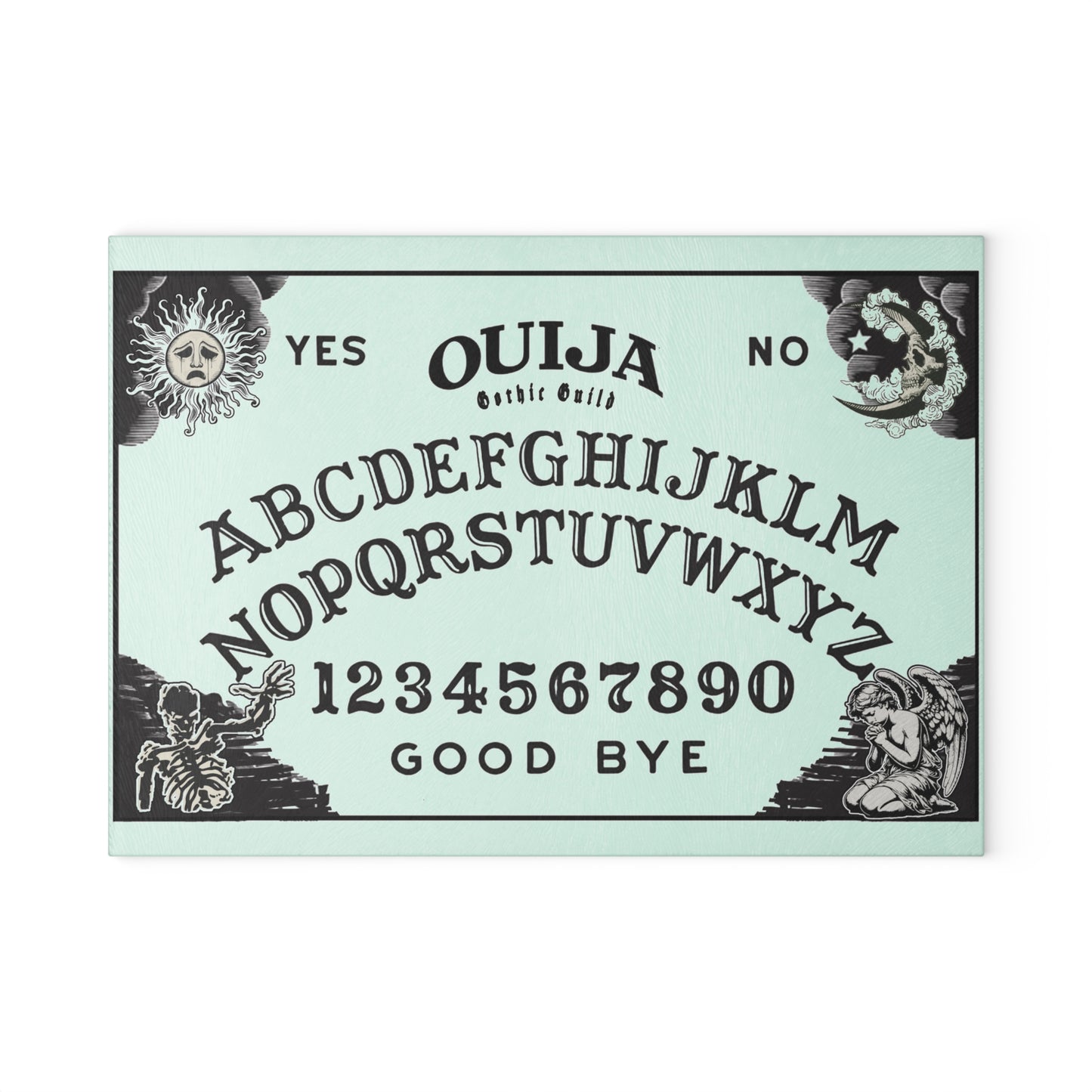 Ouija Board Glass Cutting Board | Unique Kitchen Decor, Gothic Gift, Witchy Kitchen Accessories, Halloween Decor, Spooky Gift