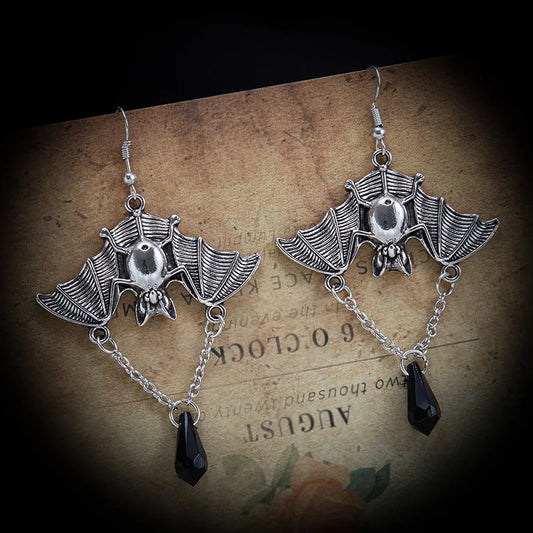 Gothic Vampire Bat Earrings – Punk Rock Jewelry  | Halloween Gift Accessory | '' Free Shipping ''