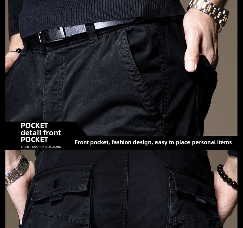 Men's Straight-leg Cargo Pants Lightweight Functional Outdoor Tactical Casual Pants For Men Women